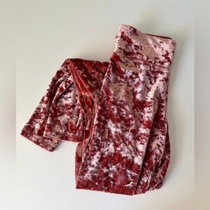 Aerie Pink Crushed Velvet Leggings